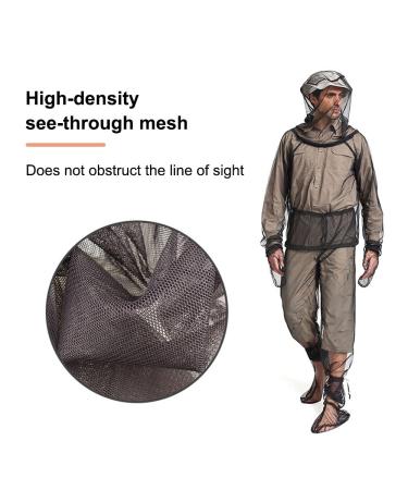 Buy Mosquito Suit - 4-Piece Ultra-Hiking Protective Clothing Set | Breathable Hooded Net Jacket & Pants for Outdoor & Camping (L-XL) - Buy Online on GoSupps.com