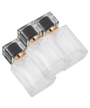 Yctze 50ml Clear Glass Empty Refillable Perfume Spray Bottle Transparent Atomizer Container Ideal for Travel (Black)