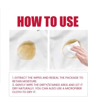 Clothing Stain Remover Wipes Individual Wrapped Cleaning Wipes Clothing Stain Removal Wet Wipes Stain Remover Wipes Down Jacket Dry Cleaning Agent Mini Stain Remover Wipes - Buy Online on GoSupps.com