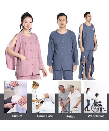 Shop Soft Cotton Tear Away Patient Clothing for Women | Post Surgery & Home Care | Medium Pink Bedridden Suit - Buy Online on GoSupps.com