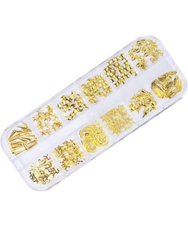 Beaupretty Tools Boxes nail art decoration nail tools rose gold decorations manicure tools nail decorations for nail art nail art ornaments manicure decoration hollow out 3d golden Nails - Buy Online on GoSupps.com