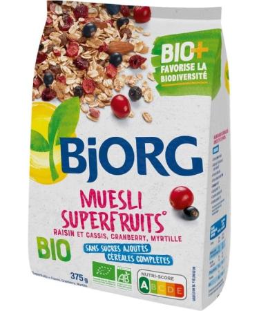  G n rique Bjorg Organic Superfruit Muesli - Delicious and healthy blend for a balanced diet (375g) - Pack of 3 - Buy Online on GoSupps.com