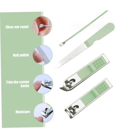 Nail Clipper Set Carbon Steel 4 in 1 Nail Clipper Kit with Travel Cover Professional Sharp Nail Care Kit for Manicure Pedicure Beauty Supplies - Buy Online on GoSupps.com