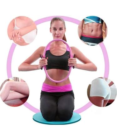 Shop Crazy Bean Fitness Resistance Ring - Double Handle Pilates Yoga Ring with Exercises - Padded Violet - Buy Online on GoSupps.com