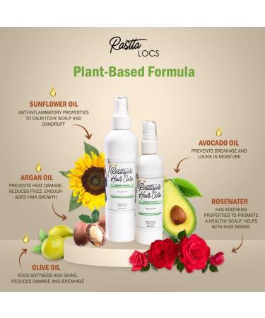 Rastta Locs Rosewater and Mint Conditioning Loc and Body Refreshing Spray for Type 4 hair Braids Organic Vegan Hair Moisturizer Dreadlock Spray with Aloe. - Tropical Mint Fragrance - 4oz 4 Fl Oz (Pack of 1) - Buy Online on GoSupps.com