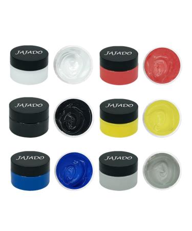 JAJADO Transfer Chalk Paste Ink 6 Bottles Set, Silk Screen Self Adhesive Stencils Paint Printing Inks for Furniture, Fabric, Wood, DIY Home Decor Art Supplies Craft Paint Chalkboard Ink Paste 6 Packs