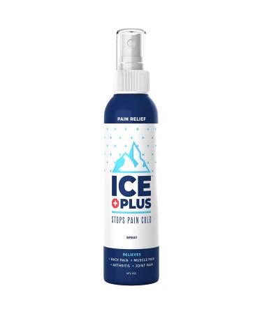 Ice Plus Spray | 4 oz. | All-Natural Organic Ingredients | Cooling Spray | Easy to Apply Mist Spray | Great for Minor Injuries Aches Pain Sports Arthritis & Physical Jobs
