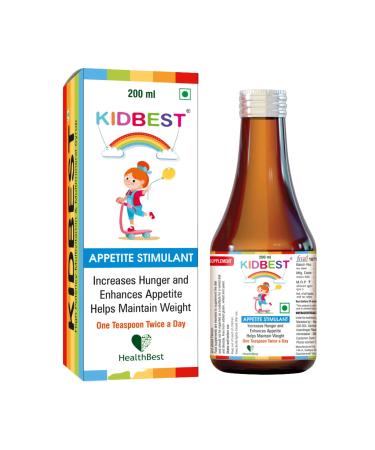 HealthBest Kidbest Appetite Stimulant Syrup for 3-13 Yrs Kids | Syrup | Each 200ml - Buy Online on GoSupps.com