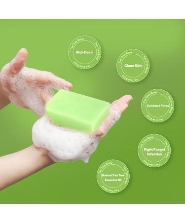 Tea Tree Soap 100g Antibacterial Tea Tree Oil Soap for Face & Body Acne Natural Soap Bar Organic Vegan Soap Tea Tree Soap for Family Antifungal Antibacterial Treatment Soap - Buy Online on GoSupps.com