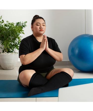 Plus Size Compression Sock For Men and Women: Graduated Compression Stockings for Support Flight Travel Running Pregnancy Sports Edema Nurses Athletic 20-30 mmHg 1Pairs Black XXL - Buy Online on GoSupps.com