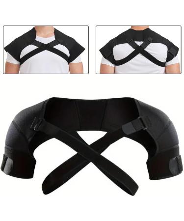 harayaa Shoulder Wrap Protector Shoulder Support Adjustable Shoulder Stability Brace Double Shoulder Brace for Basketball Climbing - Buy Online on GoSupps.com