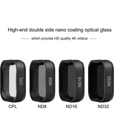 Soonsun 4-Pack Lens Filter CPL ND8 ND16 ND32 for GoPro Hero 5 6 7 Black - ND & CPL Filter Kit for GoPro Hero 5 6 7 Black Camera - Buy Online on GoSupps.com