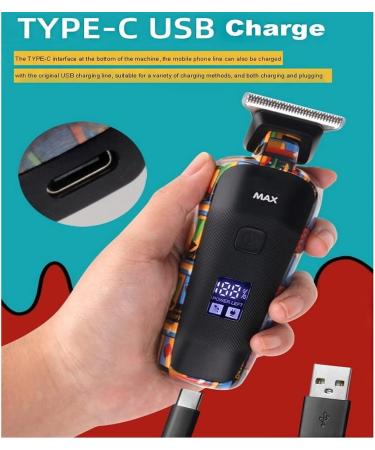 Multifunctional Electric Hair Clippers - USB Rechargeable Household Hair Trimmer with Graffiti Design - Buy Online on GoSupps.com