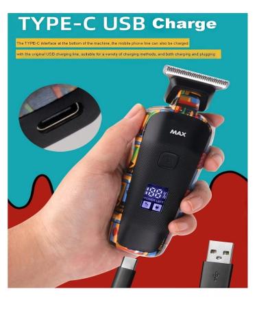 Buy Multifunctional Electric Hair Clippers - USB Rechargeable Barber Trimmer for Home Use | Graffiti Design Hair Trimmer - Buy Online on GoSupps.com
