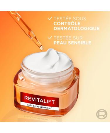L Or al Paris - Vitamin C Radiance Treatment - Day Cream - Brightens Skin Tightens Pores Reduces Fine Lines - Enriched with Vitamin C and Salicylic Acid - Revitalift Clinical - Capacity: 50ml - Buy Online on GoSupps.com