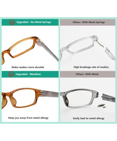 Eyekepper 5-Pack Metalless Reading Glasses for Women - Screwless Spring Hinges +2.75 Magnification - Stylish & Comfortable Ladies Readers in Mixed Colors - Buy Online on GoSupps.com