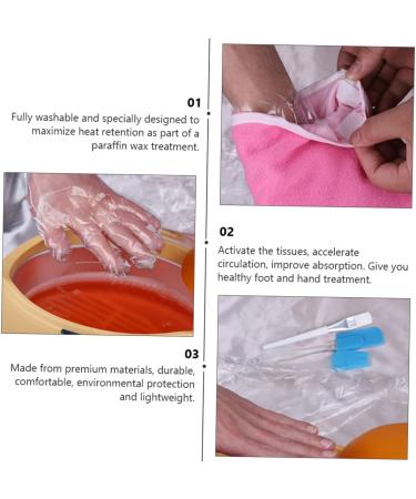 minkissy 2 Sets Hand and Foot Care Set Paraffin Bath Liners Spa Gel Socks Warmer Mittens Hand Covers Moisturising Foot Socks Moisturizing Cotton Gloves (foot Covers) Work Thermal Socks - Buy Online on GoSupps.com
