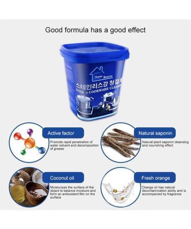 Cookware Cleaning Paste Cookware Rust Removal Paste Kitchen Stainless Steel Cleaner Decontamination Paste for Cleaning The Bottom of The Pot Shakven - Buy Online on GoSupps.com