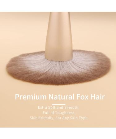 ENZO KEN Deluxe Natural Fox Hair Makeup Brush Set - Extra Soft Brushes for Face and Eye Makeup - Professional Beauty Brushes Set with Case - Gold and Pearls White Design - Buy Online on GoSupps.com