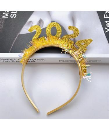 hgnxa 2024 New Year Hairband Women Students Music Festivals Photography Hairband Sequins Letter Headbands for Taking Photo Gold - Buy Online on GoSupps.com
