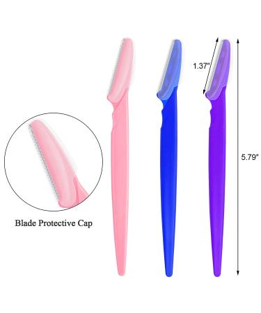 EAONE 30Pcs Eyebrow Razor & Dermaplaning Tool - Precision Trimmer for Facial Hair Removal | 3 Colors in Box - Buy Online on GoSupps.com