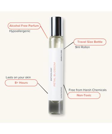 Anthology Petal Blossom Roll on Perfume Oil for Women 0.3oz 9 ML | Grapefruit Gardenia Jasmine Vanilla & Musk | Inspired by M.Jacobs Daisy Perfume - Buy Online on GoSupps.com