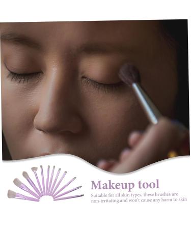 FOMIYES Premium Makeup Brush Set for Women Travel-Friendly Beauty Tools with Wooden Handles Perfect for Blush Lips & Face Purple 12.20X2.20X1.20CM - Buy Online on GoSupps.com