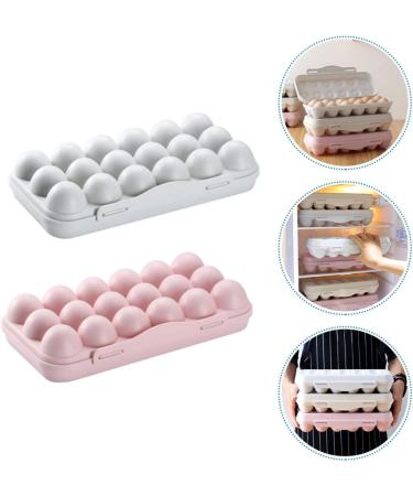 OSALADI 2pcs 18 Egg Storage Box Filled Plastic Eggs Fridge Egg Dispenser Egg Storage Tray With re-usable Assorted Color 30x15cm - Buy Online on GoSupps.com