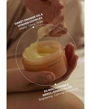 AROMATICA Glow Vita Goodnight Cream - Anti-Aging Night Moisturizer with Vitamin C & 5% Niacinamide for Face & Neck 3.1fl oz/90g - International Shipping Available - Buy Online on GoSupps.com