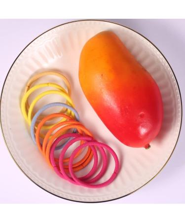 100PCS Colorful 4MM Hair Elastics Hair Ties - Ponytail Holders for Medium to Thick Hair - 2 Inch Diameter Elastic Bands - Curly Hair Accessories for Women and Men - 20 Colors - Buy Online on GoSupps.com