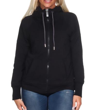 Elbsand Maale women's sewn jacket with hood sweatshirt with zip closure loose fit L quartz