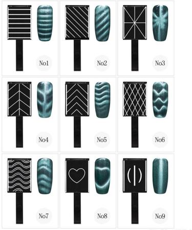 Dekaim 9Pcs Cat Eye Magnetic Nail Polish Set - 3D LED UV Gel Art Tools for Stunning Manicures - International Shipping - Buy Online on GoSupps.com