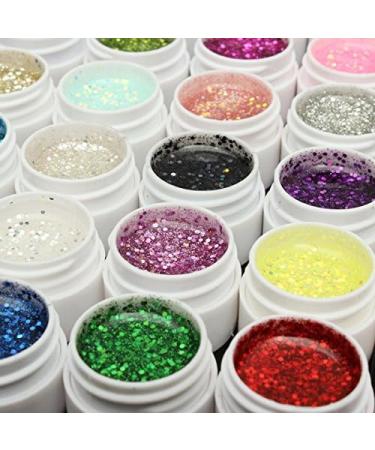 Kingduo 1 Pot of 36 Colours Glitter UV Gel Builder Nail Art Polish-13 - Buy Online on GoSupps.com
