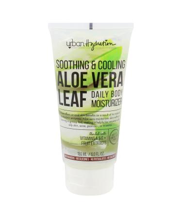Urban Hydration Soothing & Cooling Aloe Vera Daily Body Moisturizer | Sulfate  Paraben & Polybead Free  Detoxes and Smooths Skin  Fades Dark Spots  Lightweight for All Skin Types | 6 Fl Ounces Aloe Body Lotion