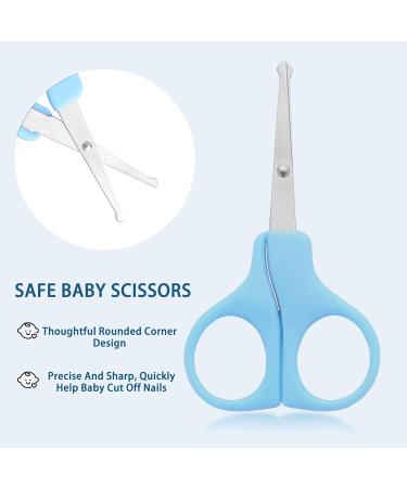 Dimiff Children's Nail Scissors - Stainless Steel Baby Scissors with Curved Blades & Rounded Tips for Newborns (0+ Months) - Buy Online on GoSupps.com