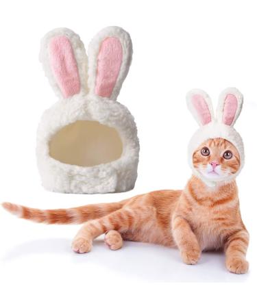 Easter Costume for Cats Funny Cat Outfit Adjustable Size Bunny Costume for Cats and Puppies Rabbit Ears for Easter Cosplay - Buy Online on GoSupps.com