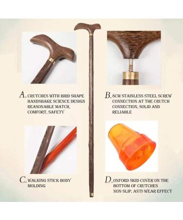 Walking Stick Wooden Cane Wenge Faucet Crutches Seniors Non Slip Cane Walking Stick for The Elderly (Wengeb) powerfully - Buy Online on GoSupps.com