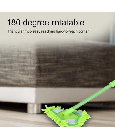 Extendable Mop 37 Inch Wall Mop with Long Handle Chenille Microfiber Cleaning Head Wall Mop 180 Degree Rotatable Triangular Cleaning Mop Home Wall Ceiling Floor Cleaning - Buy Online on GoSupps.com