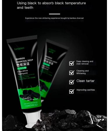 Yanjiayi Bamboo Charcoal Toothpaste - Deep Clean & Whitening (3PCs) | Activated Bamboo Charcoal for Healthy Teeth - Buy Online on GoSupps.com