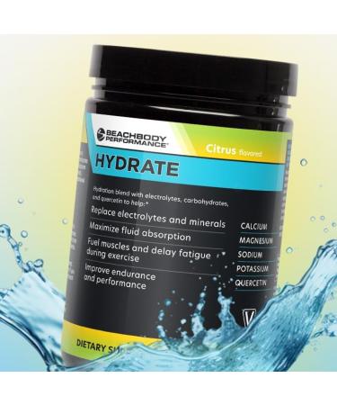 BODi Hydrate Performance Hydration Supplement Quercetin Enriched Electrolyte Powder 4 Key Electrolytes: Potassium Magnesium Sodium Calcium - Supports Endurance & Fluid Balance Citrus 40 SRV - Buy Online on GoSupps.com