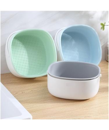 GAOWINLY Fruit Plates Multifunctional Drain Basket Kitchen Double Water Filter Vegetable Basket Living Room Household Coffee Table Fruit Plate for Kitchen Countertop(Gray) - Buy Online on GoSupps.com