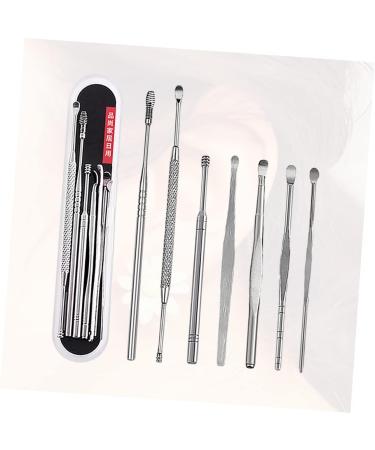 KALLORY 7pcs Ear Picking Tool Set - 3 Sets Spring Ear Cleaning Tools - Silver Ear Care Set 12x1x1cm - Buy Online on GoSupps.com