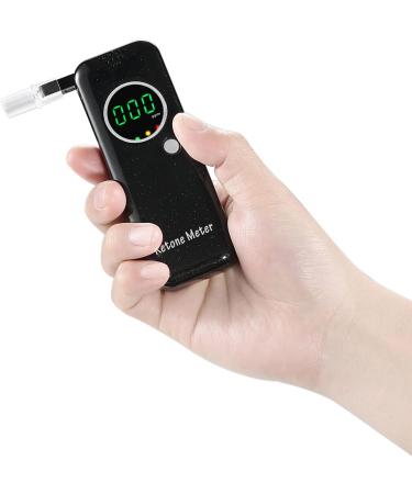 Professional Ketone Breath Analyzer with 10 Mouthpieces - Accurate Digital Ketosis Tester for Ketosis Testing in Black - Buy Online on GoSupps.com