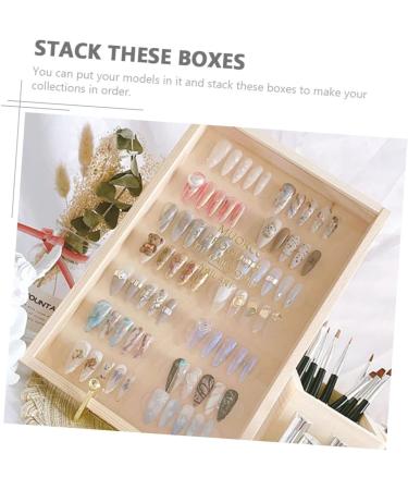 PRETYZOOM 1pc Box Nail Display Board Natural Wood Pull Wooden Box - Buy Online on GoSupps.com