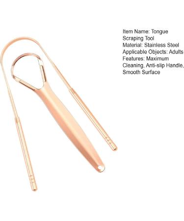 Tainrunse Stainless Steel Tongue Scraper - Anti-Slip Handle Smooth Surface Rose Gold - Adult Oral Care & Cleaning - Buy Online on GoSupps.com