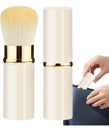 Retractable Makeup Brush - Telescopic Makeup Brush Travel Telescopic Cosmetic Brushes | Soft Face Makeup Brushes Beginner Friendly Powder Brush White. - Buy Online on GoSupps.com