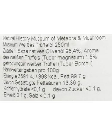 Extra Virgin Olive Oil with White Truffle Aroma - 250ml | Natural History Museum of Meteora & Mushroom Museum - Buy Online on GoSupps.com