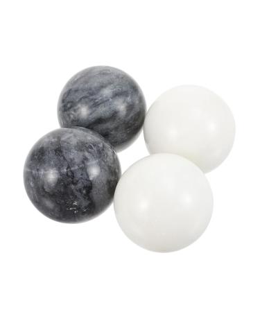 Tovinanna 4 sets massage fitness ball Chinese balls fitness balls for the hand hand-rolling balls Massage rolling massage balls hand medicine manual boccia round marble