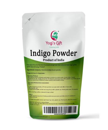 Organic Indigo Powder 8 oz | Black Henna Hair Dye | Indigofera Tinctoria | Ideal for Dark Hair | Includes FREE Gloves & Head Cap - Buy Online on GoSupps.com