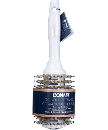 Double Ceramic 1875W Hair Dryer 1.7 pounds & Double Ceramic Vented Boar Round Blow Drying Brush For Women Men All Hair Types-Lengths (58785WC-2CT) White - Buy Online on GoSupps.com